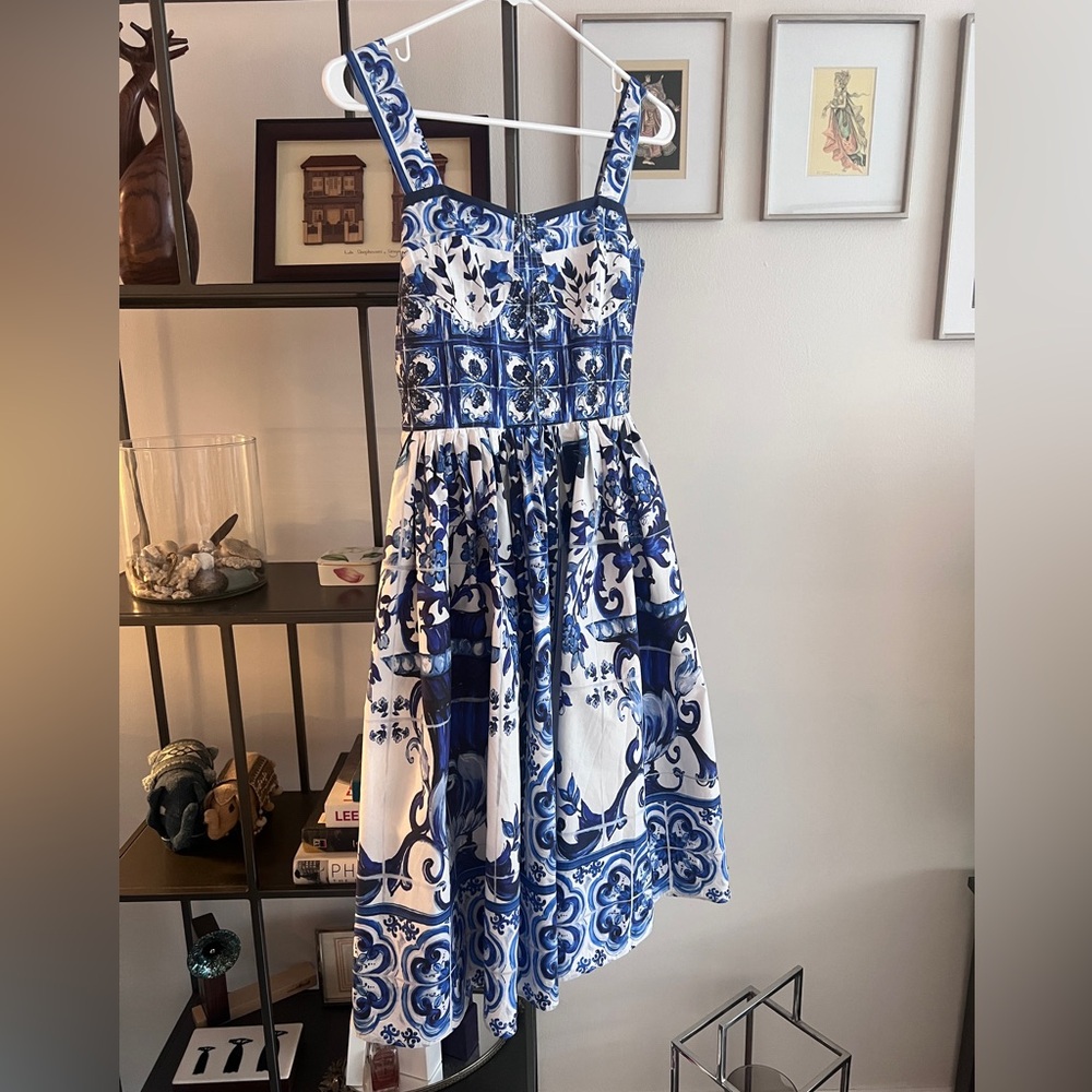 Dolce & Gabbana Blue Majolica Dress - no labels